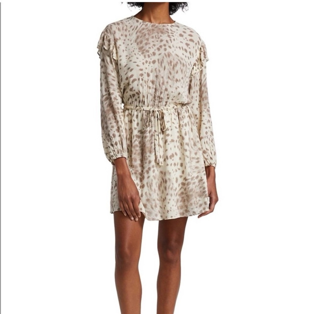 Rails Ora Mini Dress Size Small Spotted Animal Print Feminine Designer